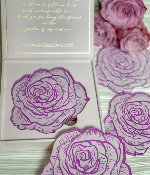 Rose shaped coaster