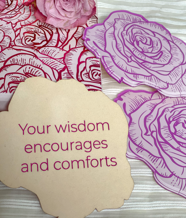 Rose shaped acrylic coaster
